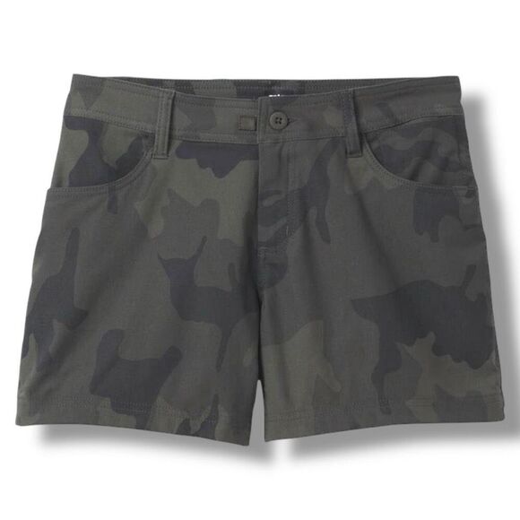 NWT - prAna Halle Short Plus II Women’s Size 22W 7”‎ in Charcoal Camo - $69 MSRP - Picture 1 of 8